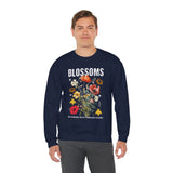 Blossoms Floral Crewneck Sweatshirt Comfortable Unisex Pullover Timeless Charm Streetwear Nature Inspired Empowerment Design Perfect Gift for Garden Lovers Friends Birthdays Cozy Days Casual Wear
