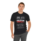 Ford Mustang Classic 1965 Fastback Muscle Car Illustration Unisex Heavy Cotton Tee Retro Collector Streetwear Gift Shirt