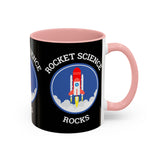 Rocket Science Rocks Accent Coffee Mug 11oz 15oz Space Lover Science Gift Black White Two Tone Ceramic Cup