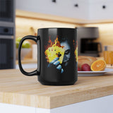 The Jocker Burning Aces Mug 11oz & 15oz Fiery Gothic Coffee Cup Bold Dark Art Design for Risk Takers, Gamers, and Fearless Morning Energy Lovers