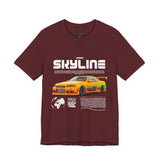 JDM Street Racing Legend Skyline R34 Inspired Supra MK4 Style Unisex Graphic Tee Japanese Drift Car Culture Motorsport Streetwear Shirt