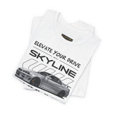 Japanese Performance Coupe Skyline Inspired Unisex Streetwear Tee High Speed Racing Car Graphic Shirt JDM Culture Drift Style Automotive Art Design For Car Lovers Urban Fashion