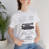 Ultra Sleek Performance Sports Coupe Blueprint Art Unisex Heavy Cotton Tee for Car Lovers and Streetwear Fans