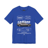 Iconic High Performance Muscle Car Blueprint Art Unisex Heavy Cotton Tee Premium Streetwear For Car Lovers Gearheads Collectors And Everyday Style