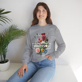 You Can Be Whatever Motivational Crewneck Sweatshirt Comfortable Unisex Pullover Bold Floral Empowerment Design Streetwear Positive Vibes Cozy Everyday Wear Perfect Gift for Dreamers Friends and Free...