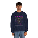 Cultural Angel Statue Graphic Unisex Heavy Blend Crewneck Sweatshirt Gothic Streetwear Aesthetic Bold Artistic Pullover Fashion