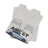 Silver Grand Tourer Coupe Artwork Unisex Heavy Cotton Tee High Performance Inspired Streetwear Graphic Shirt For Car Lovers And Modern Automotive Art Fans