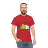 When Life Hurts Thoonguu Tamil Funny Meme T Shirt Trending Kollywood Comedy Inspired Graphic Tee Youth Attitude Casual Wear Unisex Cotton Streetwear India