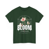 Bloom Stronger Floral Graphic Unisex Heavy Cotton Tee Comfortable Motivational Streetwear Inspirational Empowerment T Shirt Perfect Gift for Nature Lovers Self Growth Casual Wear