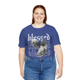 Blessed Angel Statue Graphic Unisex Jersey Short Sleeve Tee Gothic Streetwear Aesthetic Spiritual Bold Artistic Fashion T Shirt