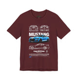Blue Apex Muscle Coupe Blueprint Art Unisex Heavy Cotton Tee Powerful Street Machine Graphic Shirt for Car Lovers and Collectors