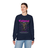 Cultural Angel Statue Graphic Unisex Heavy Blend Crewneck Sweatshirt Gothic Streetwear Aesthetic Bold Artistic Pullover Fashion