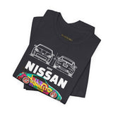 Nissan 240Z Illustrated Tee Donut Drift Car Inspired Graphic T Shirt Street Racing Art Tee JDM Style Automotive Streetwear Unisex Shirt for Car Lovers Drift Fans Racing Culture Outfit