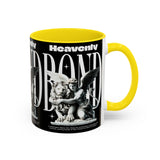 Heavenly Bond Accent Coffee Mug 11oz 15oz Angel And Lion Statue Spiritual Artistic Graphic Ceramic Cup Bold Motivational Streetwear Inspired Fashion Drinkware