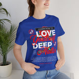 Love Yourself Deep Unisex Jersey Short Sleeve Tee Self Love Graphic T Shirt Rose Motivational Quote Streetwear Positive Affirmation Fashion Mindset Inspired Apparel