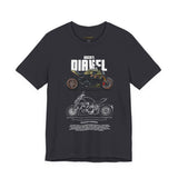 Ducati Inspired Power Cruiser Motorcycle Graphic Unisex Heavy Cotton Tee Premium Streetwear T Shirt for Riders Bikers Enthusiasts and Everyday Wear
