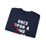 Unisex Once Upon A Time There Lived A Ghost Crewneck Sweatshirt Horror Graphic Pullover Spooky Paranormal Gothic Halloween Inspired Scary Storytelling