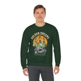 Golden Dreams Silver Reality Money Graphic Unisex Heavy Blend Crewneck Sweatshirt Hustler Motivational Dollar Cash Streetwear