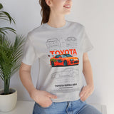 Legendary Orange Street Racer Blueprint Tee Unisex Heavy Cotton Retro Tuner Car Art Graphic Shirt for Enthusiasts