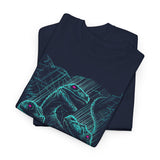 Neon Raptor Trio Dinosaur Graphic T Shirt Prehistoric Predator Jungle Illustration Savage Sci Fi Streetwear Unisex Retro Creature Art Gift