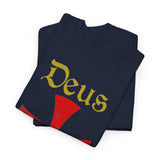 Deus Vult Unisex T Shirt Medieval Crusader Cross Graphic Tee Warrior Knight Inspired Vintage Christian Symbol Heavy Cotton Streetwear