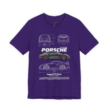 Ultra Sleek Performance Sports Coupe Blueprint Art Unisex Heavy Cotton Tee for Car Lovers and Streetwear Fans