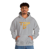Top G Andrew Tate Graphic Hoodie Black Unisex Streetwear Motivational Hustle Pullover Sweatshirt Gold Typography Design