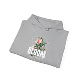 Bloom Stronger Floral Graphic Hoodie Comfortable Unisex Sweatshirt Motivational Streetwear Inspirational Empowerment Design for Self Growth Resilience Perfect Gift for Friends Birthdays Cozy Days Casual Wear