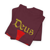Deus Vult Unisex T Shirt Medieval Crusader Cross Graphic Tee Warrior Knight Inspired Vintage Christian Symbol Heavy Cotton Streetwear
