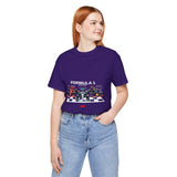 Formula 1 High Performance Triple Racing Machines Unisex Heavy Cotton Tee Dynamic Motorsport Inspired Streetwear Graphic Shirt for Speed Lovers and Premium Casual Style
