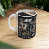 Fearless Devotion Ceramic Mug Classical Art Courage Loyalty Commitment Symbolism Motivational Coffee Cup