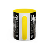 Blessed Angel Statue Graphic Accent Coffee Mug 11oz 15oz Gothic Streetwear Aesthetic Spiritual Artistic Ceramic Drinkware