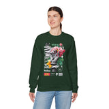 Freedom Snake And Rose Crewneck Comfortable Unisex Sweatshirt Motivational Streetwear Bold Floral Empowerment Design For Resilience And Strength Perfect Gift For Friends Birthdays Cozy Days Casual Wear