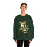 Lunar Legacy Astronaut Art Unisex Heavy Blend Crewneck Sweatshirt Bold Space Exploration Graphic Streetwear Pullover Premium Cosmic Design Soft Fleece Warm Comfortable Everyday Wear Perfect Gift for...