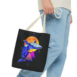 Ballena Cosmic Whale Art Eco Tote Bag Vibrant Geometric Ocean Design Durable Canvas Reusable Shopping Bag Premium Artistic Streetwear Accessory Perfect Gift for Nature Lovers Dreamers and Creative Thinkers