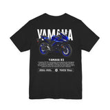 R3 Inspired Sport Motorcycle Art Unisex Heavy Cotton Tee Dynamic Streetwear Graphic for Riders and Moto Enthusiasts