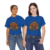 Kala Bhairav Mask Graphic T Shirt Mythical Cultural Warrior Spirit Inspired Tee Tribal Festival Art Streetwear Heavy Cotton Top