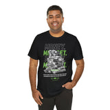 Money Mindset Unisex Jersey Short Sleeve Tee Graphic Black T Shirt Hustle Grind Wealth Entrepreneur Motivational Streetwear Bold Artistic Fashion Outfit