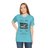 Futuristic Retro Sci Fi Time Travel Car Blueprint Art Unisex Heavy Cotton Tee Premium Streetwear For Vintage Car Lovers Collectors And Enthusiasts