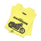 Harley Davidson Sportster Inspired Cruiser Motorcycle Blueprint Graphic Unisex Heavy Cotton Tee Premium Biker Streetwear T Shirt for Riders Enthusiasts Everyday Wear