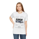 Blue Track Ready Performance Coupe Artwork Unisex Heavy Cotton Tee High Speed Racing Inspired Streetwear Graphic Shirt For Car Enthusiasts And Motorsport Art Fans