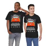 Legendary Orange Street Machine Rear View Unisex Heavy Cotton Tee Powerful JDM Inspired Car Art Graphic Shirt for Collectors and Gearheads