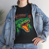 Beast Of The Stadium Unisex Heavy Cotton Tee Electric Crocodile Power Design Bold Neon Green Reptile Artwork For Streetwear And Fearless Fashion Lovers