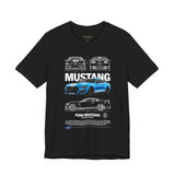 Blue Apex Muscle Coupe Blueprint Art Unisex Heavy Cotton Tee Powerful Street Machine Graphic Shirt for Car Lovers and Collectors