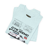 White Track Racing Blueprint Artwork Unisex Heavy Cotton Tee High Performance Inspired Streetwear Graphic Shirt For Car Lovers And Speed Enthusiasts