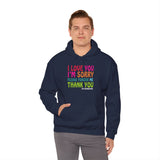 Ho’oponopono Hoodie Heavy Blend Pullover Unisex Sweatshirt Healing Affirmation Spiritual Gratitude Mindfulness Positive Energy Streetwear