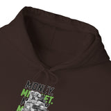 Money Mindset Unisex Heavy Blend Hooded Sweatshirt Graphic Hoodie Black Hustle Grind Wealth Entrepreneur Motivational Streetwear Bold Artistic Fashion Outfit