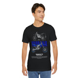 YZ Motocross Dirt Bike Blueprint Graphic Unisex Heavy Cotton Tee Off Road Racing Inspired Streetwear Gift for Riders and Bike Lovers