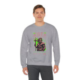 Ruler of the Sea Poseidon Unisex Heavy Blend Crewneck Sweatshirt Greek Mythology Statue Graphic Gothic Streetwear Bold Artistic Pullover