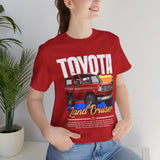 Toyota Land Cruiser Classic Off Road SUV Inspired Illustrated 4x4 Adventure Graphic T Shirt Vintage Overland Utility Vehicle Automotive Streetwear Rugged Travel Lifestyle Gift For SUV Enthusiasts